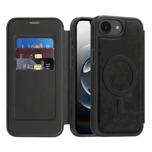 iPhone 16e / 17e Linton MagSafe Leather Phone Case - Black