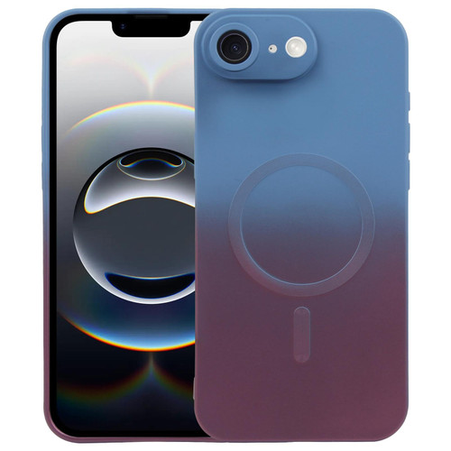 iPhone 16e / 17e Liquid TPU Silicone Gradient MagSafe Phone Case - Blue Purple