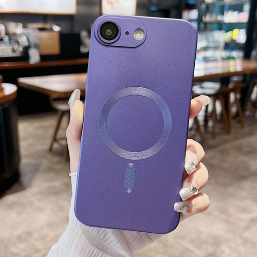 iPhone 16e / 17e Metallic Paint Magsafe Liquid TPU Phone Case - Purple