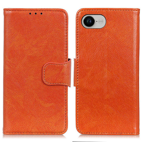 iPhone 16e / 17e Nappa Texture Leather Case - Orange