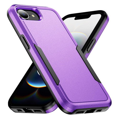 iPhone 16e / 17e Pioneer Armor Heavy Duty PC + TPU Phone Case - Purple+Black