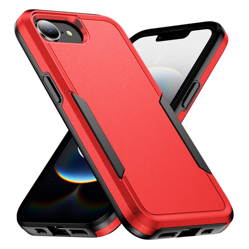 iPhone 16e / 17e Pioneer Armor Heavy Duty PC + TPU Phone Case - Red+Black
