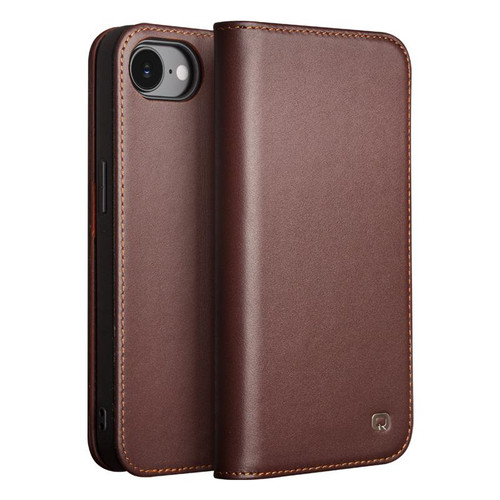iPhone 16e / 17e QIALINO Classic Gen2 Genuine Leather Phone Case - Brown