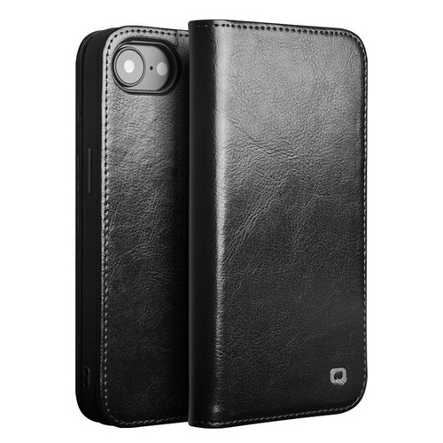 iPhone 16e / 17e QIALINO Classic Genuine Leather Phone Case - Black
