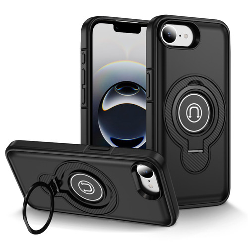 iPhone 16e / 17e Ring Holder Magnetic Phone Case - Black
