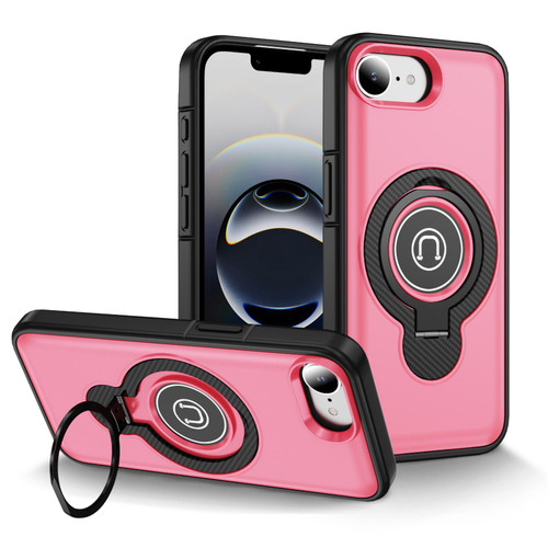 iPhone 16e / 17e Ring Holder Magnetic Phone Case - Bright Pink