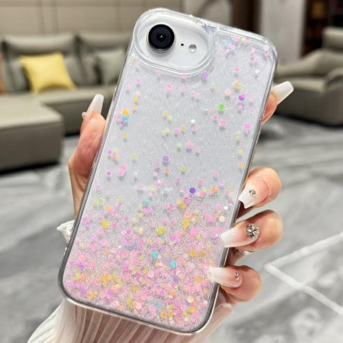 iPhone 16e / 17e Sequins Glitter Gradient Epoxy TPU Phone Case - Brilliant Colors