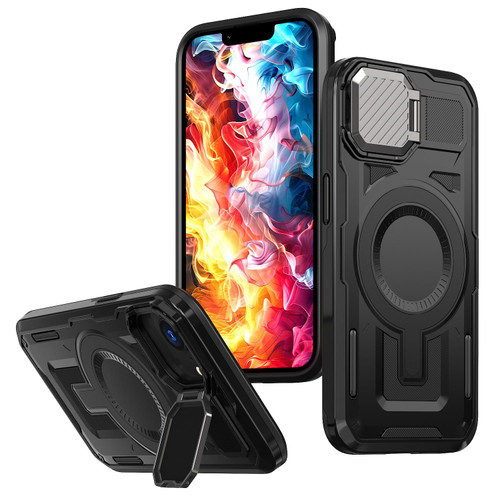 iPhone 16e / 17e Shield Frame Holder MagSafe Phone Case - Black