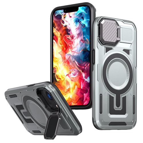 iPhone 16e / 17e Shield Frame Holder MagSafe Phone Case - Grey