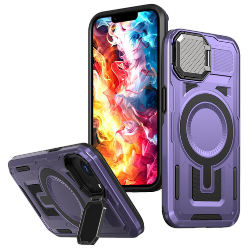 iPhone 16e / 17e Shield Frame Holder MagSafe Phone Case - Purple
