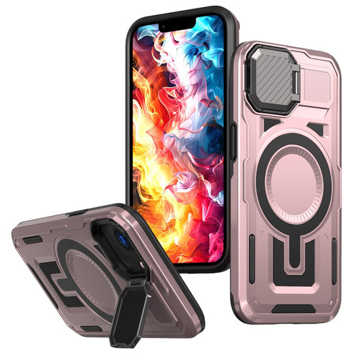 iPhone 16e / 17e Shield Frame Holder MagSafe Phone Case - Rose Gold