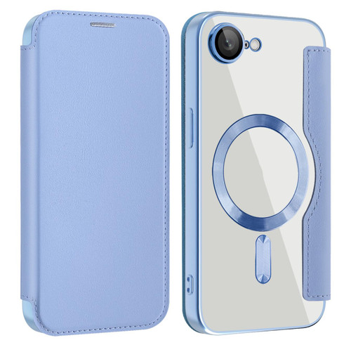iPhone 16e / 17e Shield MagSafe RFID Anti-theft Leather Phone Case - Blue