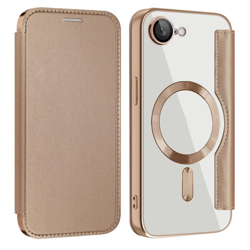 iPhone 16e / 17e Shield MagSafe RFID Anti-theft Leather Phone Case - Desert Gold