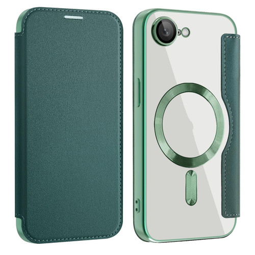 iPhone 16e / 17e Shield MagSafe RFID Anti-theft Leather Phone Case - Green
