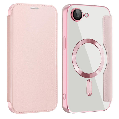 iPhone 16e / 17e Shield MagSafe RFID Anti-theft Leather Phone Case - Pink