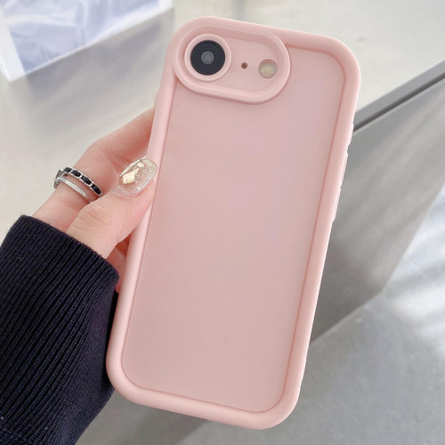iPhone 16e / 17e Shockproof Frame Frosted Precise Hole TPU Phone Case - Light Pink