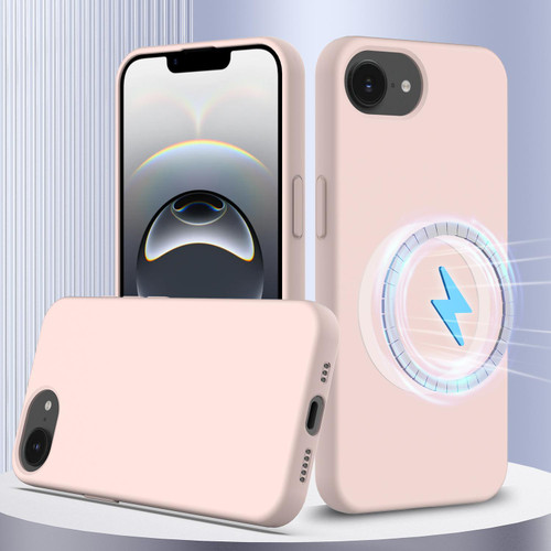 iPhone 16e / 17e Shockproof Silicone Magsafe Phone Case - Sand Pink