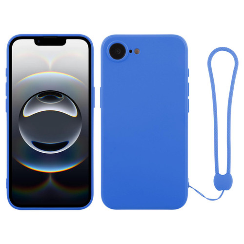 iPhone 16e / 17e Silicone Phone Case with Wrist Strap - Royal Blue