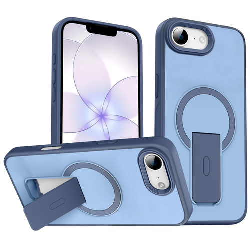 iPhone 16e / 17e Skin Feel Invisible Kickstand MagSafe Phone Case - Blue