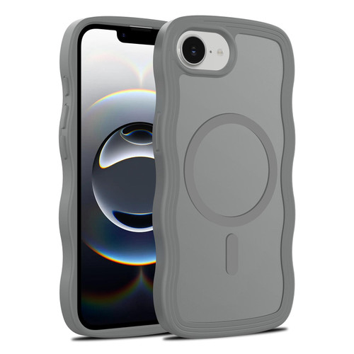 iPhone 16e / 17e Skin Feel Wave Texture MagSafe Phone Case - Grey