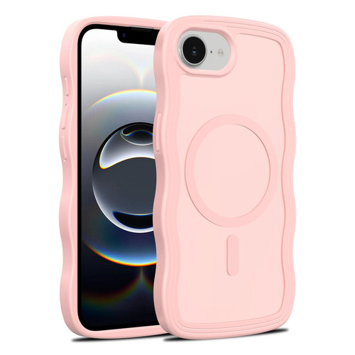 iPhone 16e / 17e Skin Feel Wave Texture MagSafe Phone Case - Pink