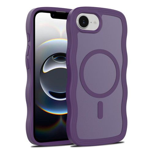 iPhone 16e / 17e Skin Feel Wave Texture MagSafe Phone Case - Purple