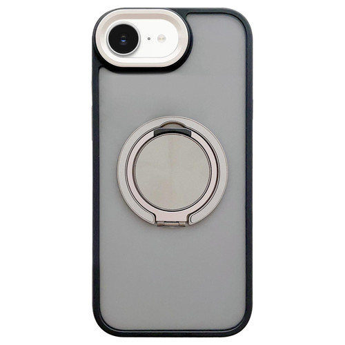 iPhone 16e / 17e Skin-feel Two-color Edge Strips 360 MagSafe Holder Phone Case - Titanium Gray