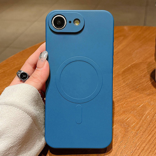 iPhone 16e / 17e Solid Color Liquid Silicone MagSafe Magnetic Phone Case - Royal Blue