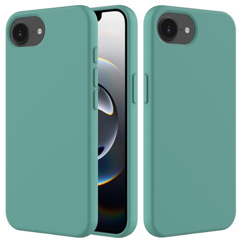 iPhone 16e / 17e Solid Color Silicone Phone Case - Pine Needle Green