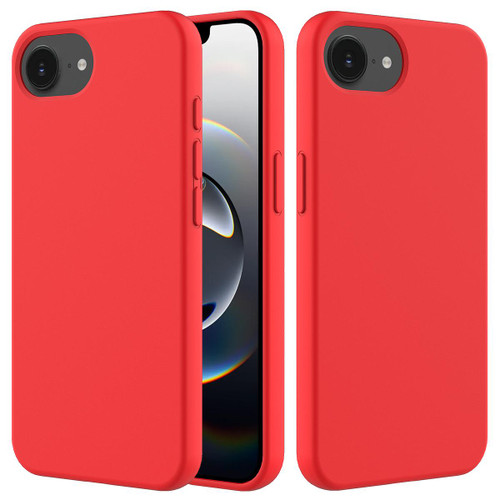 iPhone 16e / 17e Solid Color Silicone Phone Case - Red