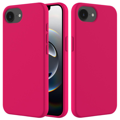 iPhone 16e / 17e Solid Color Silicone Phone Case - Rose Red