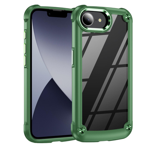 iPhone 16e / 17e TPU + PC Lens Protection Phone Case - Green