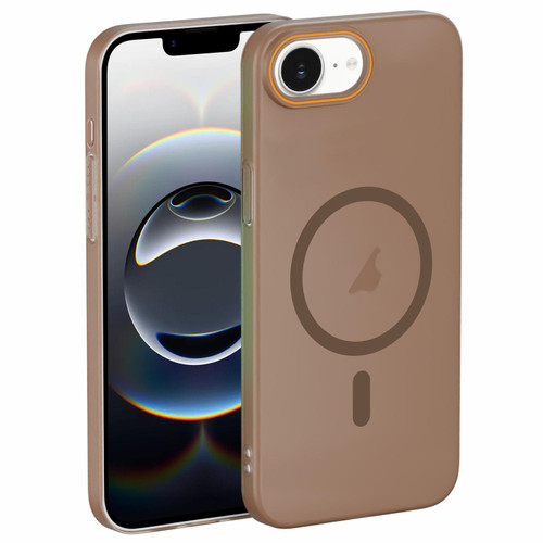 iPhone 16e / 17e Translucent Frosted Skin PC MagSafe Phone Case - Desert Gold