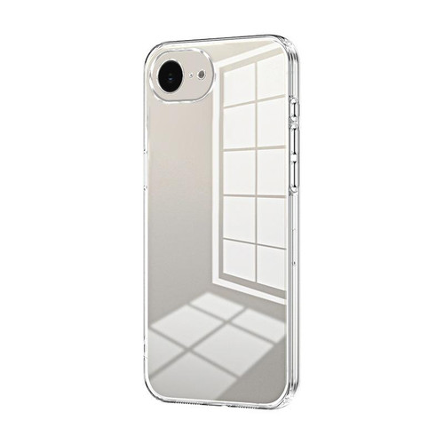 iPhone 16e / 17e Transparent Plating Fine Hole Phone Case - Transparent