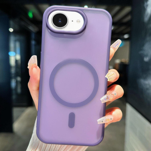 iPhone 16e / 17e Transparent TPU Hybrid PC Magsafe Phone Case - Purple