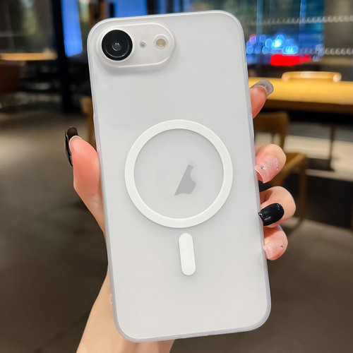 iPhone 16e / 17e Ultra-thin MagSafe Frosted PC Phone Case - Transparent