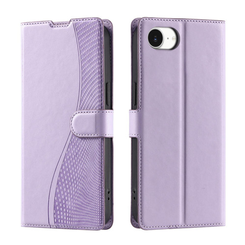 iPhone 16e / 17e Voltage Ultra-thin Dot Leather Phone Case - Purple