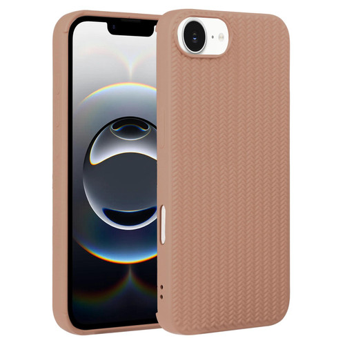 iPhone 16e / 17e Weave Texture Silicone Phone Case - Brown