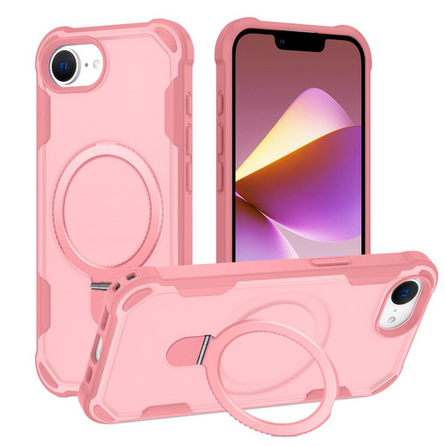 iPhone 16e / 17e Yingcai Gears MagSafe Holder Shockproof Phone Case - Pink