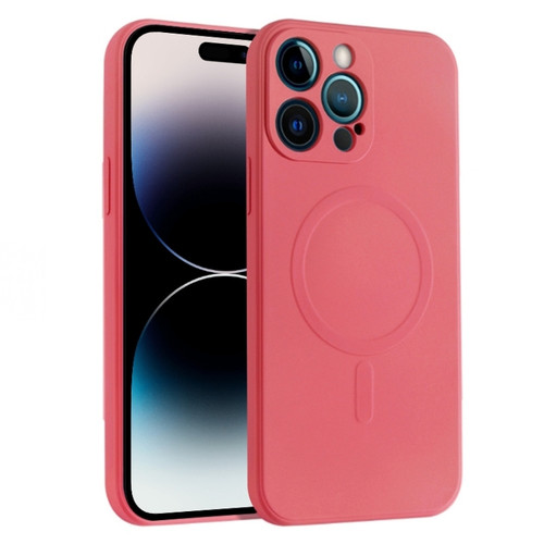 iPhone 14 Pro Max Liquid Silicone Full Coverage Magsafe Phone Case  - Red