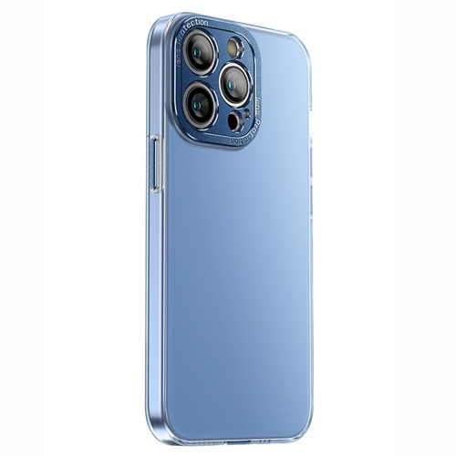 iPhone 14 Pro Max PC Crystal Clear Frosted Phone Case - Blue