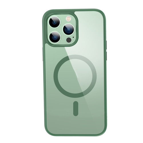 iPhone 14 Pro Max Crystal Clear Series Magsafe Magnetic Phone Case  - Green