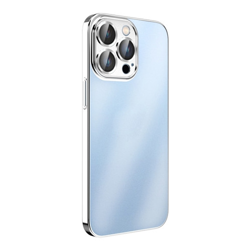 iPhone 14 Pro Max Plating Frosted Hardware Shockproof Phone Case  - Silver