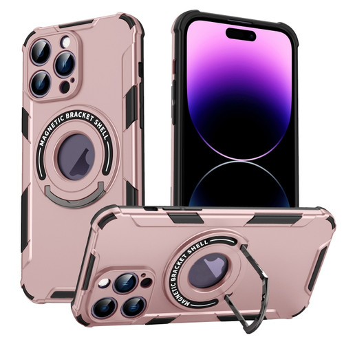 iPhone 14 Pro Max MagSafe Magnetic Holder Phone Case - Pink
