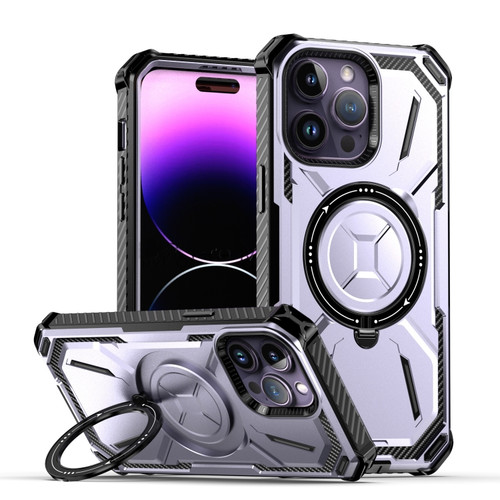 iPhone 14 Pro Max Armor Series MagSafe Magnetic Holder Phone Case - Light Purple