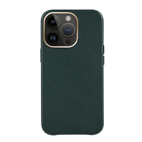 iPhone 14 Pro Max Mutural Mingdian Series PU + PC Full Coverage Shockproof Case - Green