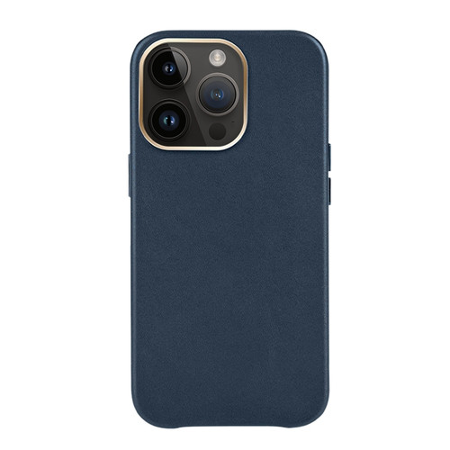 iPhone 14 Pro Max Mutural Mingdian Series PU + PC Full Coverage Shockproof Case - Blue