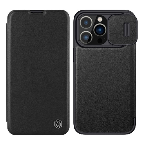 iPhone 14 Pro Max NILLKIN QIN Series Pro Leather Phone Case - Black