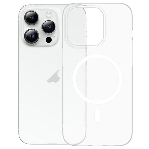 iPhone 14 Pro High Transparency MagSafe Ice Fog Phone Case - Translucent White