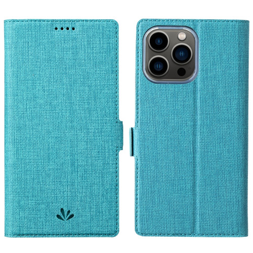 iPhone 14 Pro ViLi K Series Dual-side Buckle Magsafe Leather Phone Case - Blue